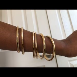 Set of Two-Gold Bangles